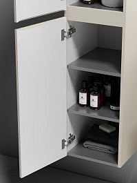 Sancos Шкаф пенал Snob T 35 подвесной бежевый матовый (beige soft) – фотография-5
